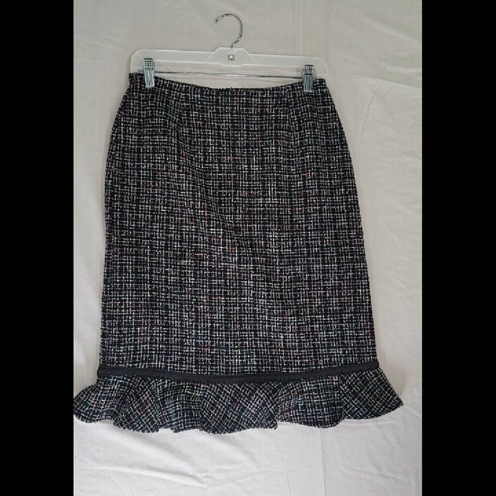 Vintage Hannah Women's Midi Skirt with Colorful Twill Pattern Size 6